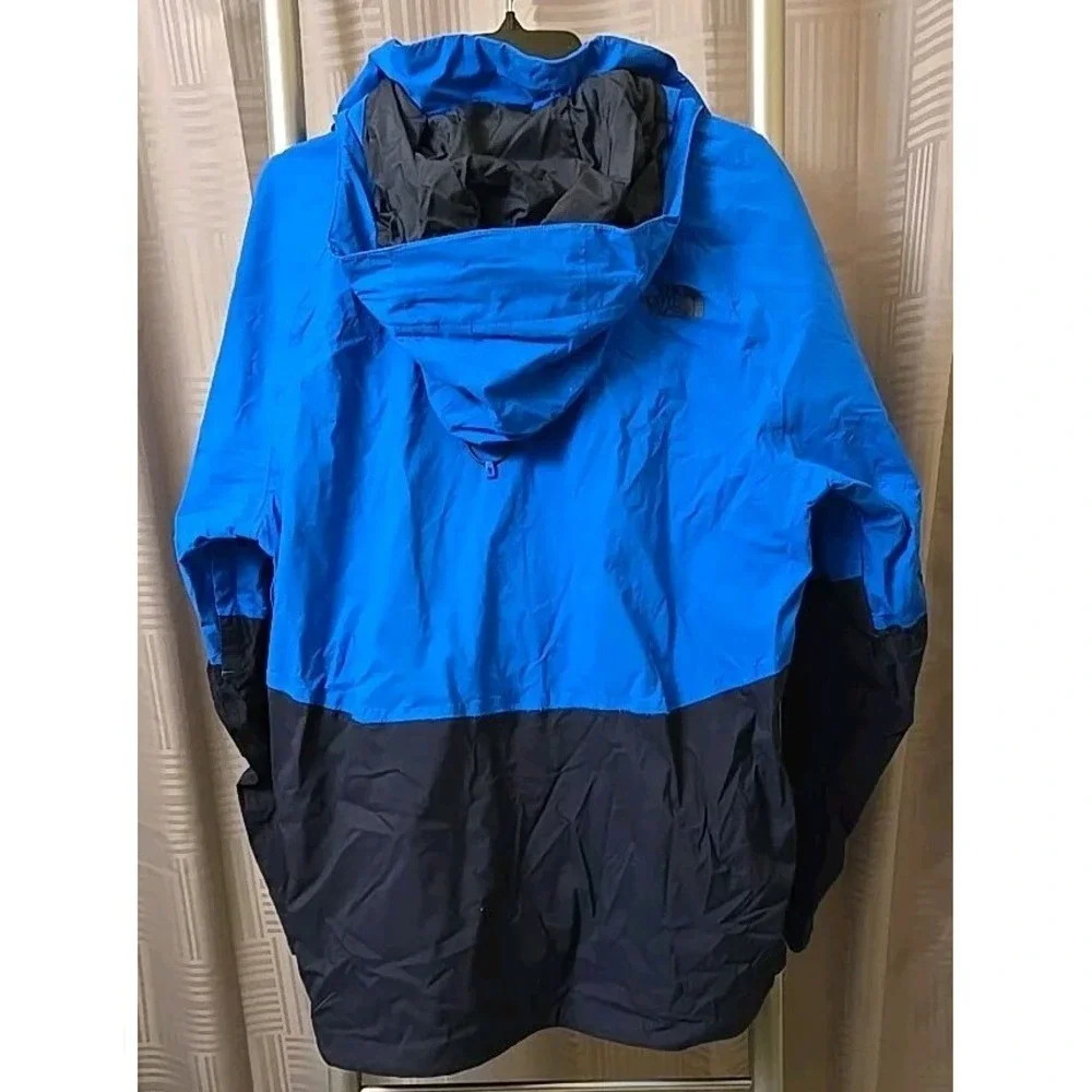 THE NORTH FACE Blue Black Hooded Jacket RN 61661 CA 30516 Zip Men Size Medium‎